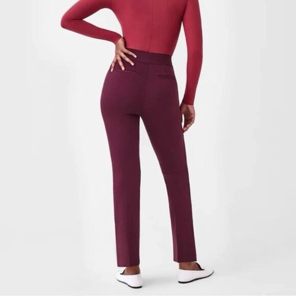 Spanx The Perfect Pant Kick Flare In Chianti Size L Petite - Picture 2 of 8